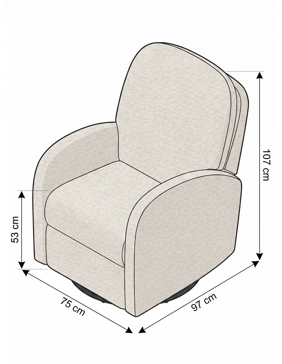 Mecedora Clairborne Power de madera