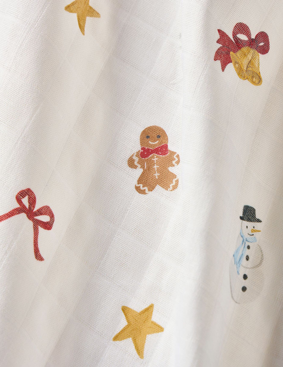 Set de muselinas de tejido plano my first christmas 3 piezas 3