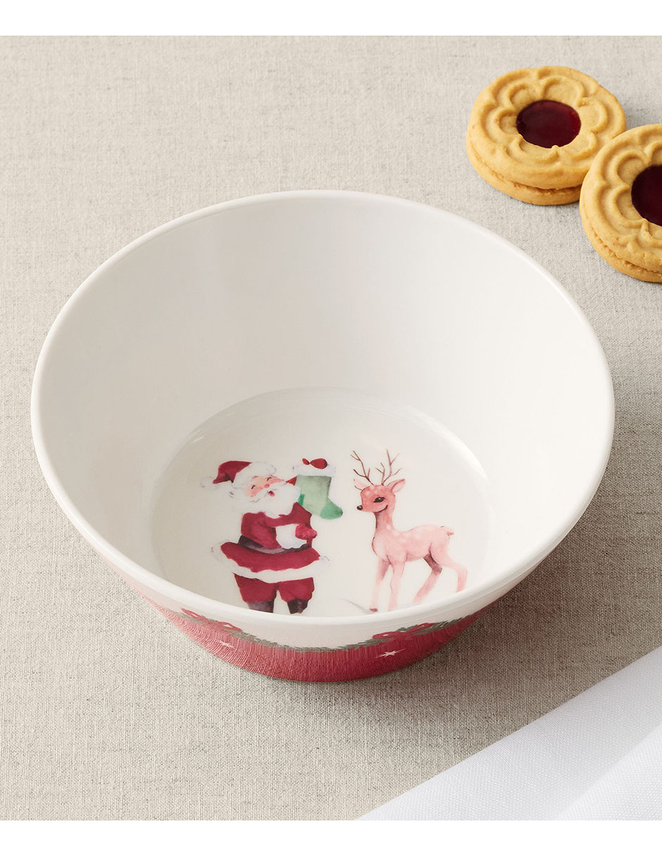 Bowl navideño Preppy Christmas de melamina