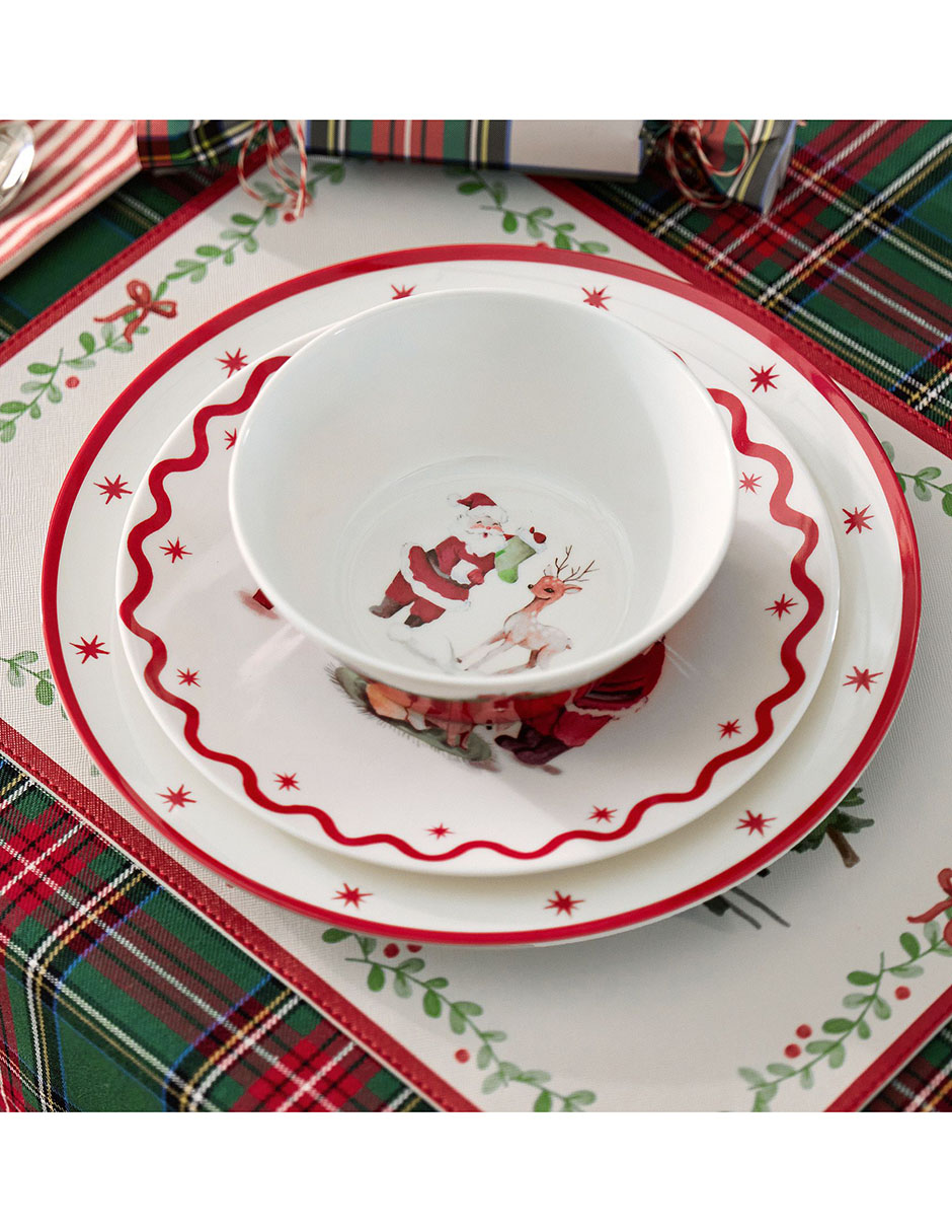 Bowl navideño Preppy Christmas de melamina