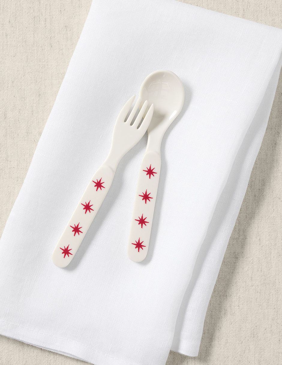 Set alimentación navideño Preppy Christmas de melamina 3 piezas 5