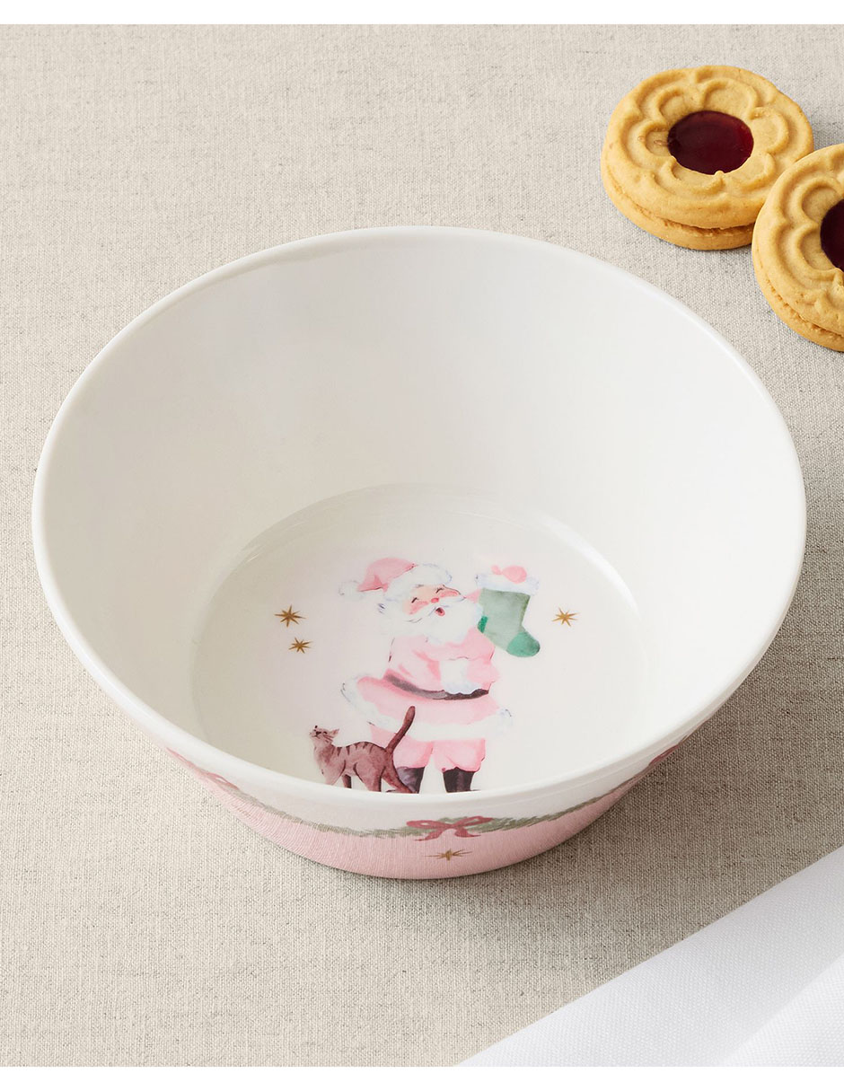Bowl Pink Christmas de melamina