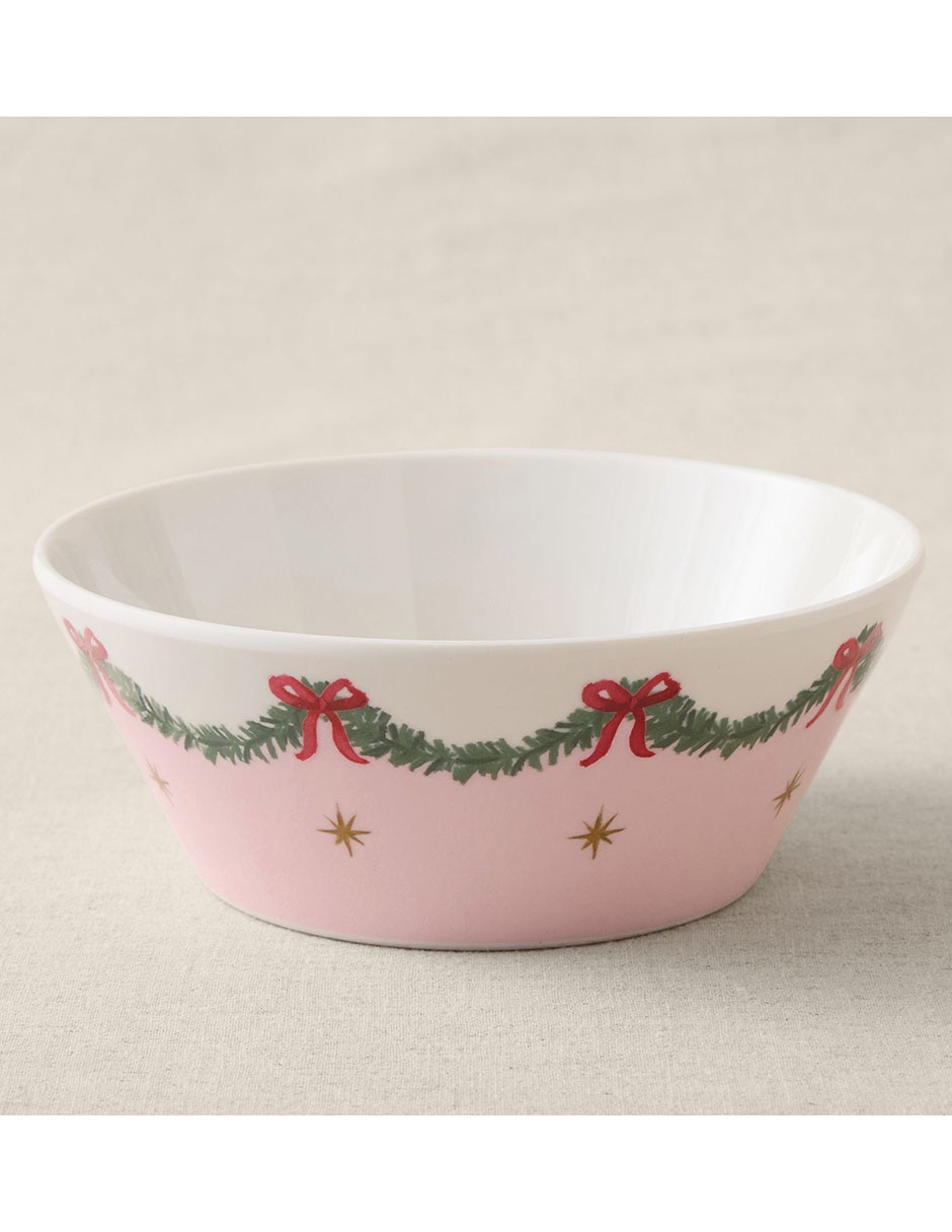 Bowl Pink Christmas de melamina