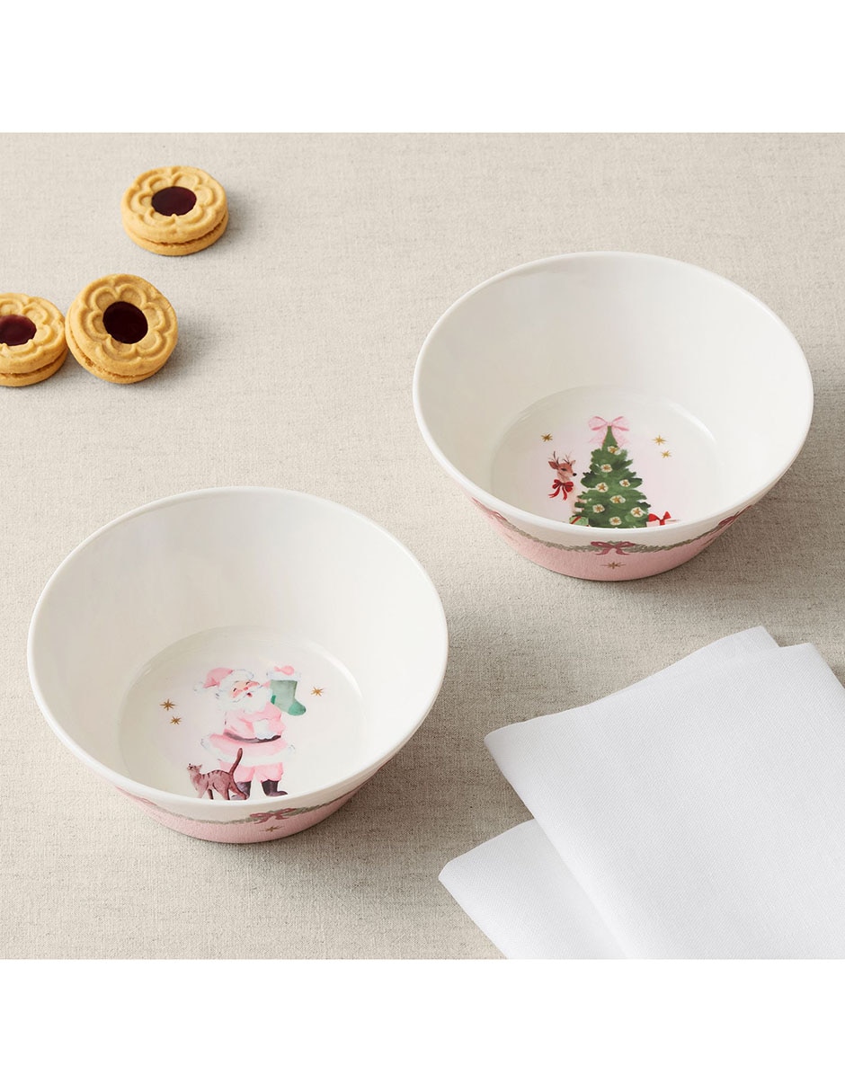 Bowl Pink Christmas de melamina
