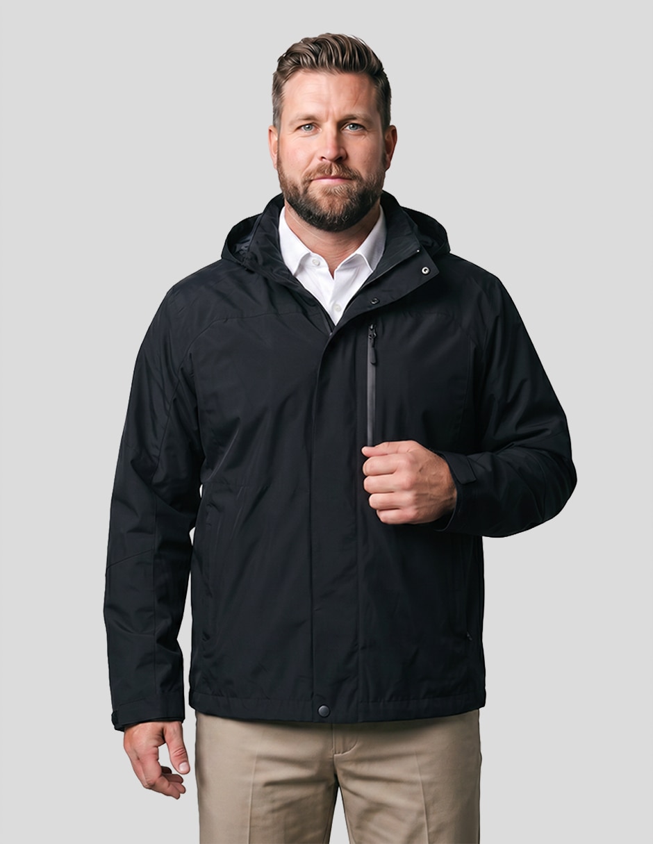 Chamarra casual con capucha para hombre