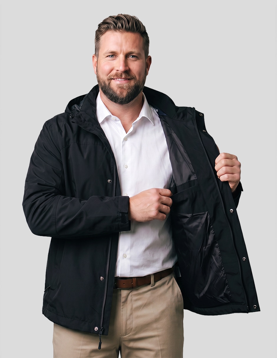 Chamarra casual con capucha para hombre 5