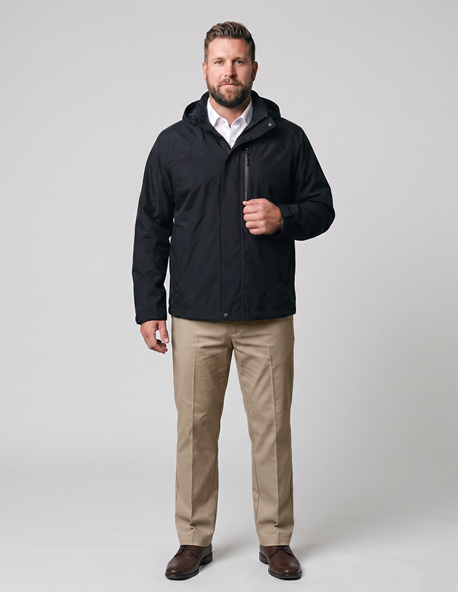 Chamarra casual con capucha para hombre 3